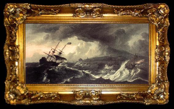 framed  BACKHUYSEN, Ludolf Ships Running Aground in a Storm  hh, ta009-2